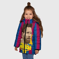 Куртка зимняя для девочки FCB Lionel Messi, цвет: 3D-красный — фото 2