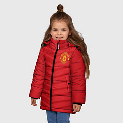 Куртка зимняя для девочки FC Manchester United: Reverse, цвет: 3D-черный — фото 2