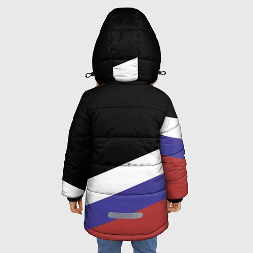 Зимняя куртка для девочки Fight Russia / 3D-Черный – фото 4