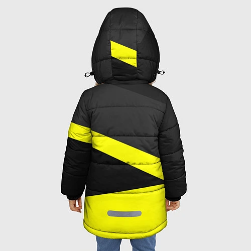 Зимняя куртка для девочки FC Borussia: Sport Geometry / 3D-Черный – фото 4