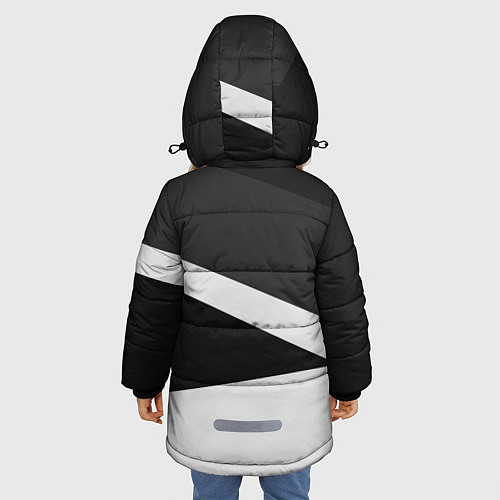 Зимняя куртка для девочки FC Juventus: Sport Geometry / 3D-Черный – фото 4