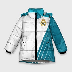 Куртка зимняя для девочки FC Real Madrid: Abstract, цвет: 3D-светло-серый