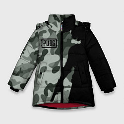 Куртка зимняя для девочки PUBG: Camo Shadow, цвет: 3D-красный