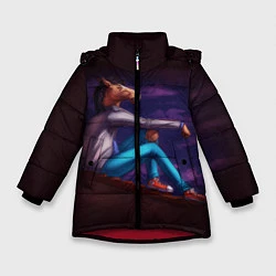 Куртка зимняя для девочки BoJack, цвет: 3D-красный