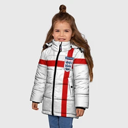 Куртка зимняя для девочки Сборная Англии, цвет: 3D-красный — фото 2