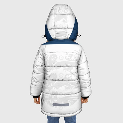 Зимняя куртка для девочки Сборная Англии / 3D-Черный – фото 4