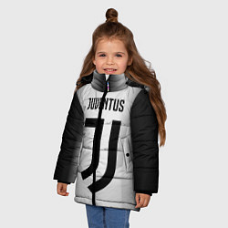 Куртка зимняя для девочки FC Juventus: Silver Original, цвет: 3D-красный — фото 2