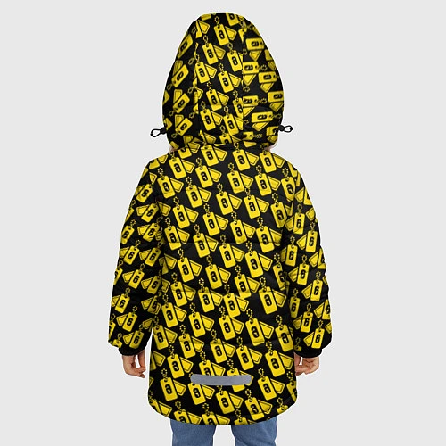 Зимняя куртка для девочки Rainbow Six: Champion Yellow / 3D-Черный – фото 4