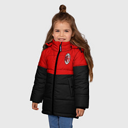 Куртка зимняя для девочки АC Milan: R&B Sport, цвет: 3D-светло-серый — фото 2