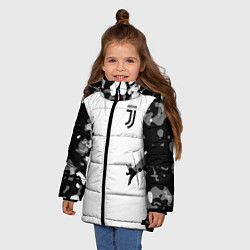 Куртка зимняя для девочки FC Juventus: White Original, цвет: 3D-черный — фото 2