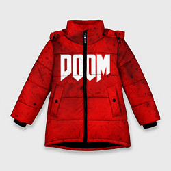 Куртка зимняя для девочки DOOM: Marsian Blood, цвет: 3D-черный