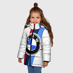 Куртка зимняя для девочки BMW M: White Sport, цвет: 3D-черный — фото 2