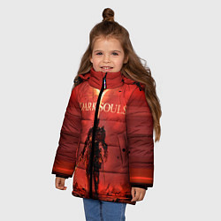 Куртка зимняя для девочки Dark Souls: Red Sunrise, цвет: 3D-светло-серый — фото 2