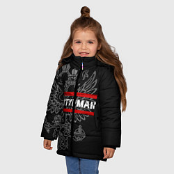 Куртка зимняя для девочки Штурман: герб РФ, цвет: 3D-черный — фото 2