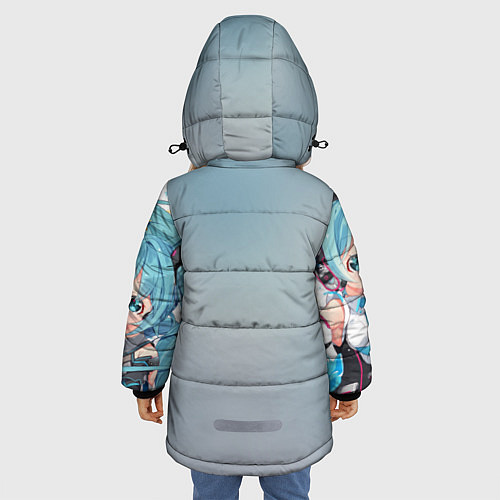 Зимняя куртка для девочки Hatsune Miku / 3D-Черный – фото 4