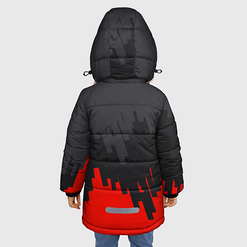 Зимняя куртка для девочки Audi: Tricolor / 3D-Черный – фото 4