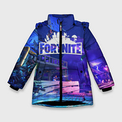 Куртка зимняя для девочки Fortnite Studio, цвет: 3D-черный