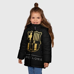 Куртка зимняя для девочки Barcelona Gold Edition, цвет: 3D-черный — фото 2