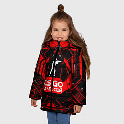 Куртка зимняя для девочки CS:GO - Алексей, цвет: 3D-черный — фото 2