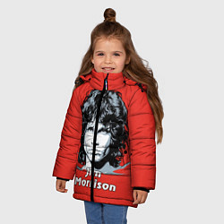 Куртка зимняя для девочки Jim Morrison, цвет: 3D-черный — фото 2