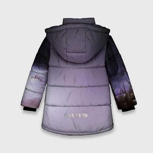 Зимняя куртка для девочки Violet Pony / 3D-Светло-серый – фото 2