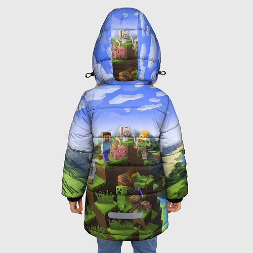 Зимняя куртка для девочки Minecraft: Маша / 3D-Черный – фото 4