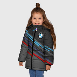 Куртка зимняя для девочки BMW BRAND COLOR, цвет: 3D-черный — фото 2