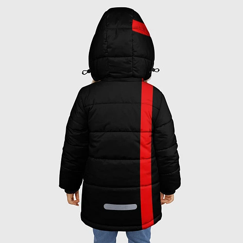 Зимняя куртка для девочки HONDA SPORT / 3D-Черный – фото 4