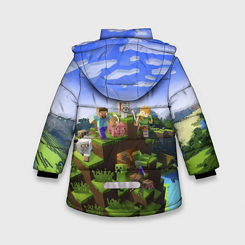 Зимняя куртка для девочки Майнкрафт: Софья / 3D-Светло-серый – фото 2