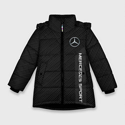 Куртка зимняя для девочки Mercedes AMG: Sport Line, цвет: 3D-черный