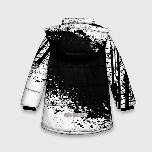 Зимняя куртка для девочки Honda: Black Spray / 3D-Светло-серый – фото 2