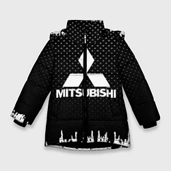 Куртка зимняя для девочки Mitsubishi: Black Side, цвет: 3D-черный