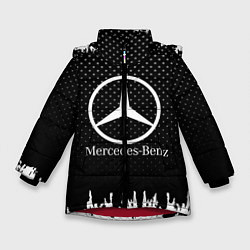 Куртка зимняя для девочки Mercedes-Benz: Black Side, цвет: 3D-красный