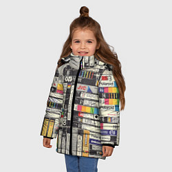 Куртка зимняя для девочки VHS-кассеты, цвет: 3D-светло-серый — фото 2