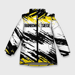 Куртка зимняя для девочки Rainbow Six Siege: Yellow, цвет: 3D-светло-серый