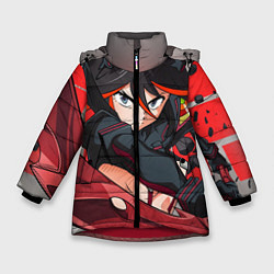 Куртка зимняя для девочки Рюко, цвет: 3D-красный