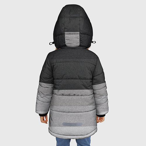 Зимняя куртка для девочки ФК Барселона: Серый стиль / 3D-Черный – фото 4