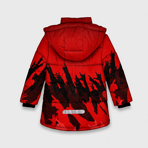 Зимняя куртка для девочки Агата Кристи: Высший рок / 3D-Светло-серый – фото 2