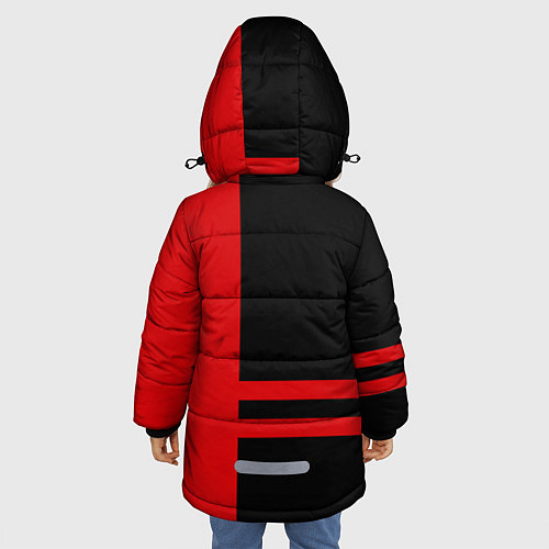 Зимняя куртка для девочки Porsche: Red Sport / 3D-Черный – фото 4