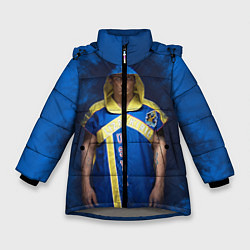 Куртка зимняя для девочки Александр Усик, цвет: 3D-светло-серый