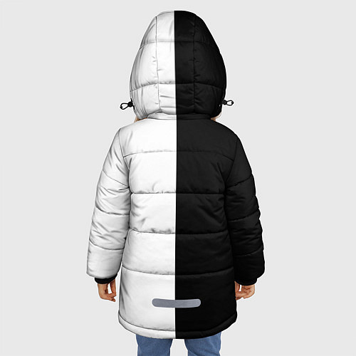 Зимняя куртка для девочки Infiniti: Black & White / 3D-Черный – фото 4