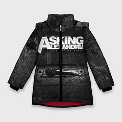 Куртка зимняя для девочки Asking Alexandria: Black Micro, цвет: 3D-красный