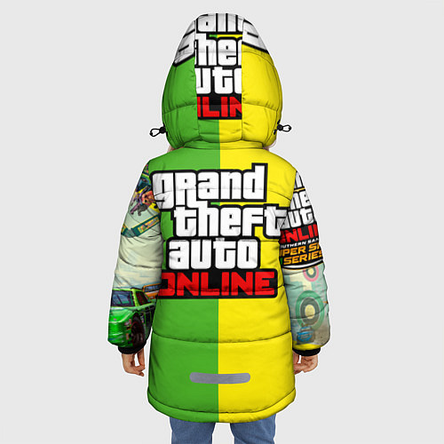 Зимняя куртка для девочки GTA V: Online Racer / 3D-Черный – фото 4
