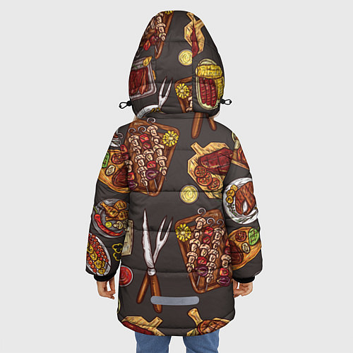 Зимняя куртка для девочки Шашлычное раздолье / 3D-Красный – фото 4