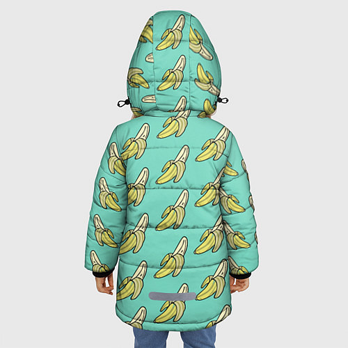 Зимняя куртка для девочки Любитель бананов / 3D-Черный – фото 4