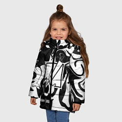 Куртка зимняя для девочки Rainbow Six: Black & White, цвет: 3D-черный — фото 2