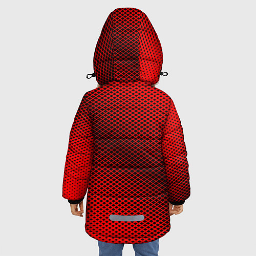 Зимняя куртка для девочки Mercedes: Red Carbon / 3D-Черный – фото 4
