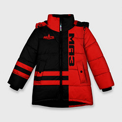 Куртка зимняя для девочки МАЗ, цвет: 3D-черный