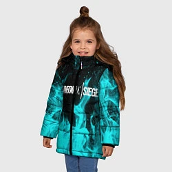 Куртка зимняя для девочки R6S: Turquoise Flame, цвет: 3D-черный — фото 2