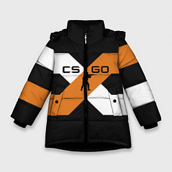 Куртка зимняя для девочки CS:GO X, цвет: 3D-черный